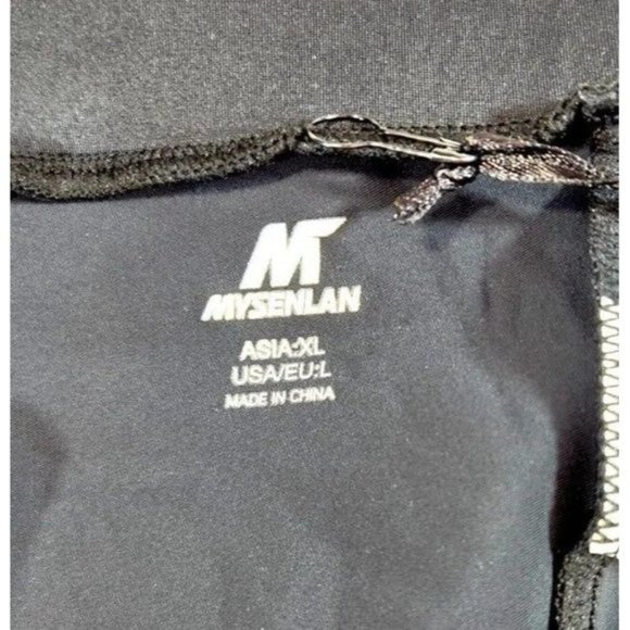 Mysenlan Womens Bicycle Shorts Size L Cycling Black Padded NWT !! - Picture 6 of 12